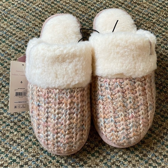 Secret Treasures Slippers Women’s Size 6 Knit Scuff Slip On Indoor-Outdoor New - Picture 6 of 8
